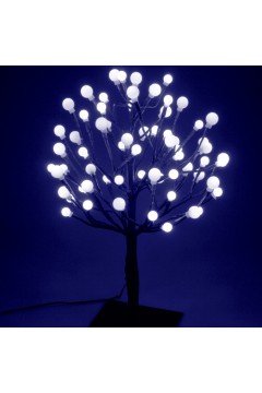 LED-Дерево настольное «Шарики», белое, высота 45см